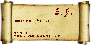 Smegner Júlia névjegykártya